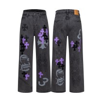 ★超人気 クロムハーツ n級品 の2026SSプリント水洗ジーンズト