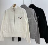 追跡付 トムブラウン 偽物通販 の2026SS 刺繍ジッパーニットカーディガン3色