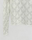 追跡付 シャネル n級品 の2026SS アルファベット刺繍透かし編みニット長袖2色