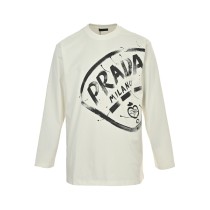 追跡付 プラダ 激安通販 の2026SS インキプリント長袖Tシャツ