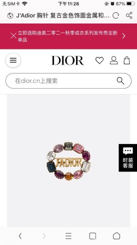 ディオールブローチコピー 定番人気2021新品 Dior レディース ブローチ
