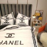シャネル寝具カバーコピー 定番人気2022新品 CHANEL 寝具カバークリスタルベルベット 4点セット