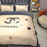 シャネル寝具カバーコピー 大人気2022新品 CHANEL 寝具カバークリスタルベルベット 4点セット