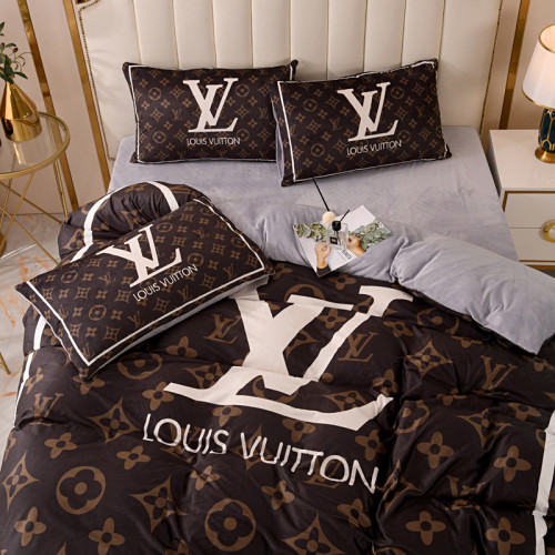 ルイヴィトン寝具カバーコピー 定番人気2022新品 Louis Vuitton 寝具カバーベビーベルベット 4点セット