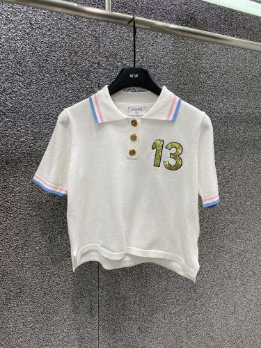 日本未入荷 2024 シャネル 新作 半袖Tシャツ コピー 3色