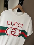 目を惹くカラー 2025 グッチ 新作 半袖Tシャツ コピー