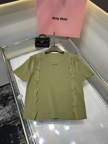 人気No1★ 2026 ミュウミュウ 新作 半袖Tシャツ 偽物  2色