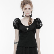 Gothic Women's  lace fabric T-shirt