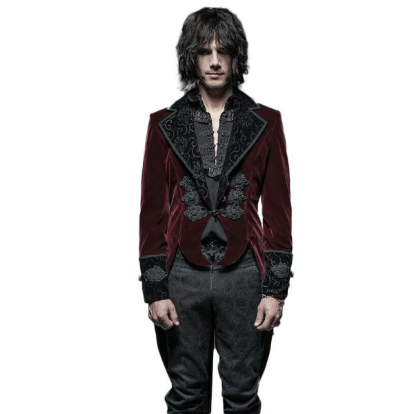 Gothic gentle with scissors tail  men's jacket