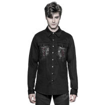 Gothic Keel denim fabric Men's Shirt
