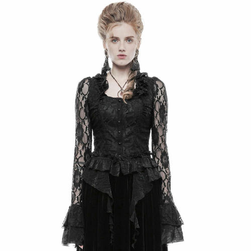 Gothic Gorgeous Women's black lace Shirt