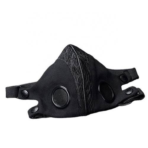 Punk Rave WS-432KZ Designer Fashion Accessories Punk Black Mesh Knitted Metal Adjustable Buckle Unisex Breathable Mask