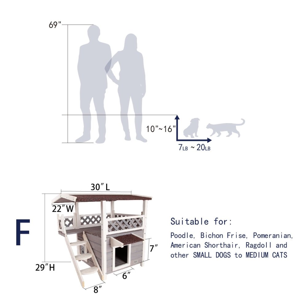 Us 129 99 Petsfit Outdoor Cat House M Petsfit Us