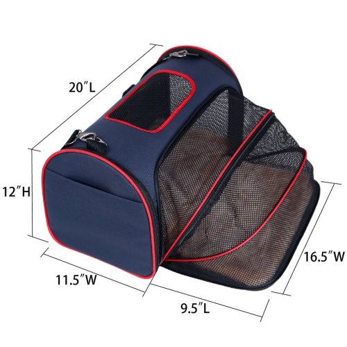 Petsfit Expandable Foldable Pet Carrier Handbag