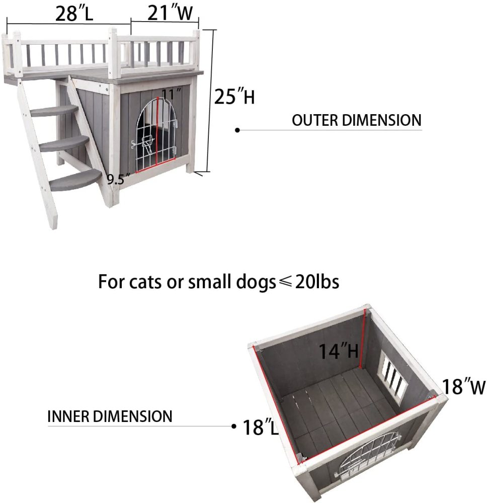 Us 99 99 Petsfit Indoor Wooden Dog Pet Cat House With Stairs M Petsfit Com