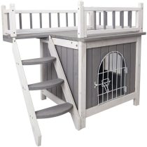 Petsfit Indoor Wooden Dog/Pet/Cat House with Stairs