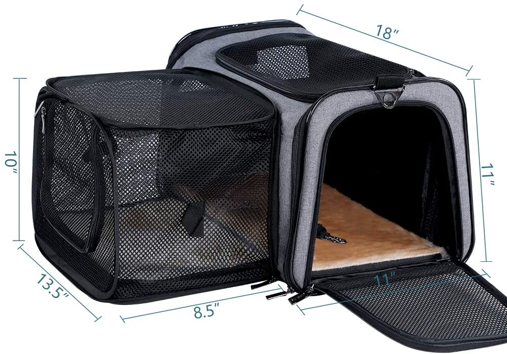Petsfit Pet Expandable Carrier with One Extension 