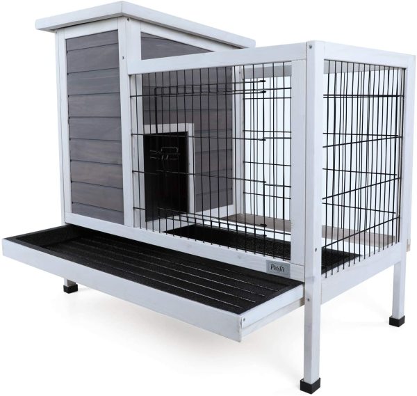 US 154.99 Petsfit Rabbit Hutch Indoor Bunny Cage with Pull Out Tray