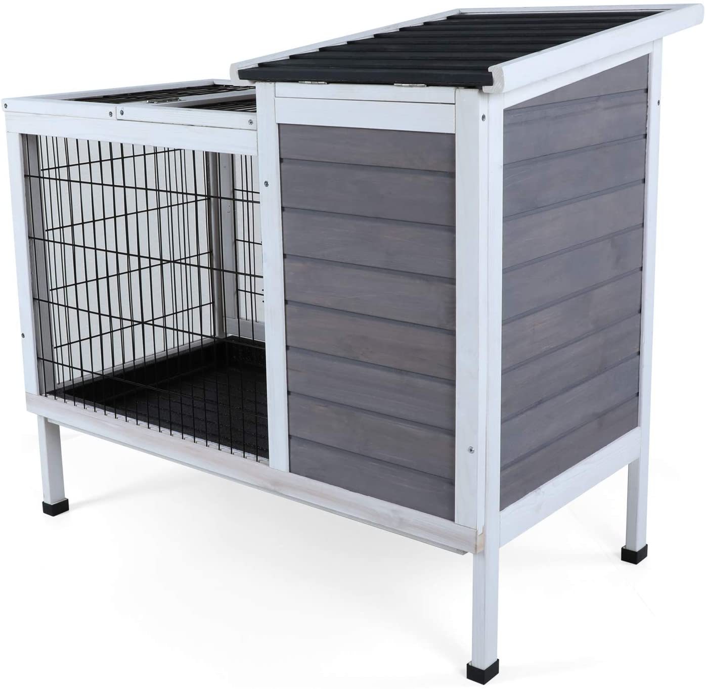 US 154.99 Petsfit Rabbit Hutch Indoor Bunny Cage with Pull Out Tray