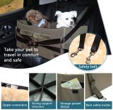 Petsfit Dog Car Seat, Pet Travel Car Booster Seat with Safety Belt, Washable Double-Sided Cushion and Storage Pocket for Pets