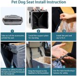 Petsfit Dog Car Seat, Pet Travel Car Booster Seat with Safety Belt, Washable Double-Sided Cushion and Storage Pocket for Pets