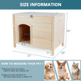 Petsfit Foldable Wooden Dog House, No Assemble Required