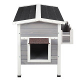 Petsfit Weatherproof Outdoor Cat Shelter/House/Condo with Stair 27.5  Lx17.5 Wx20 H
