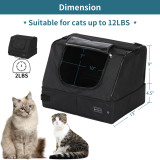 Petsfit Fabric Portable/Foldable Cat Litter Box/Pan for Travel Used Light Weight