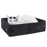 Petsfit Fabric Portable/Foldable Cat Litter Box/Pan for Travel Used Light Weight (No lid)