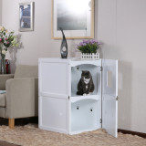 Petsfit Pet House Litter Box Enclosure Night Stand Painted with Non-Toxic