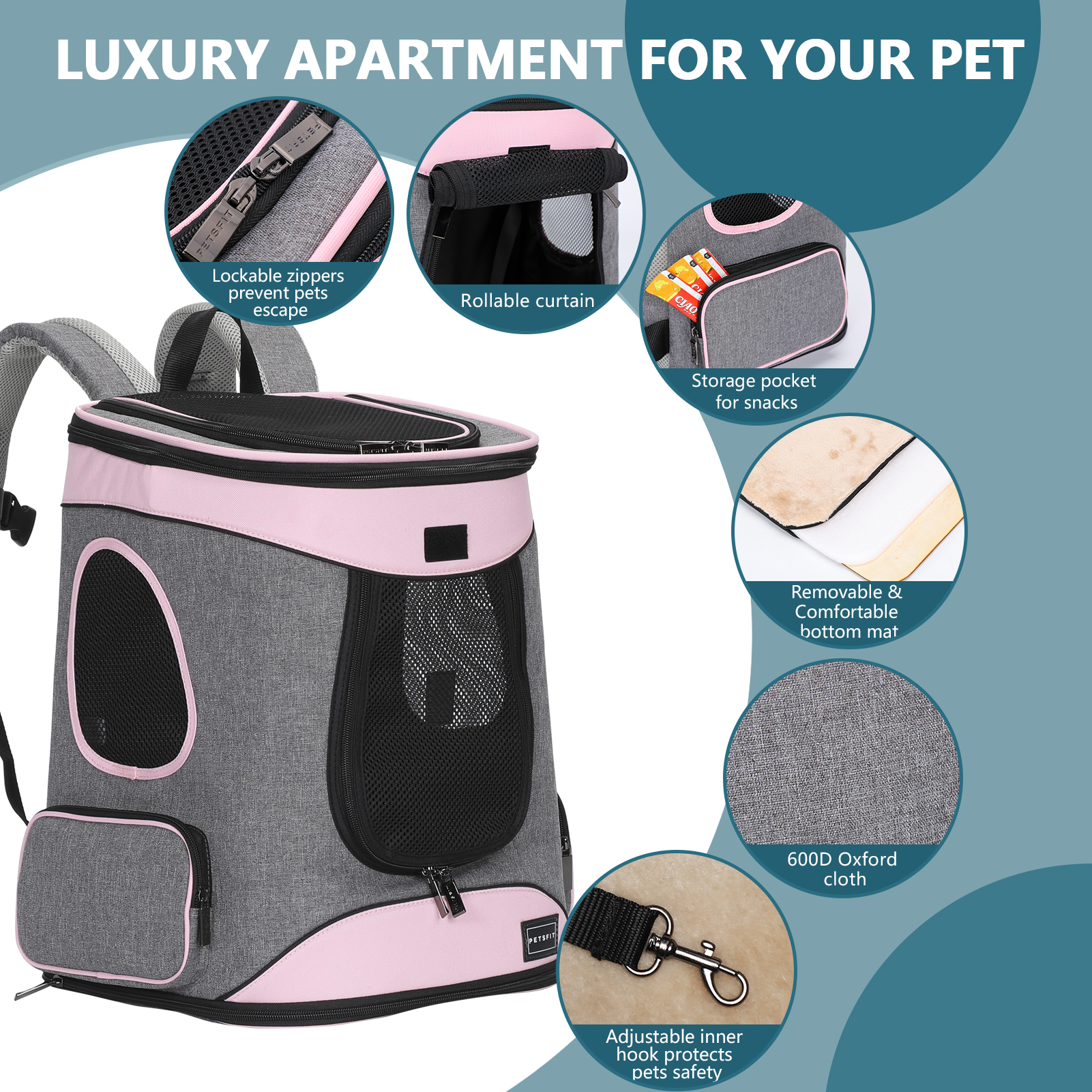 US$ 63.69 - Petsfit Comfortable Dog Cat Backpack Carrier | for 