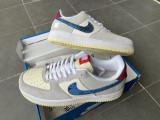 Nike Air Force One White Blue Red