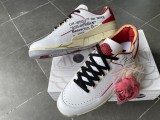 OFF-WHITE x Air Jordan 2 Retro Low White Red