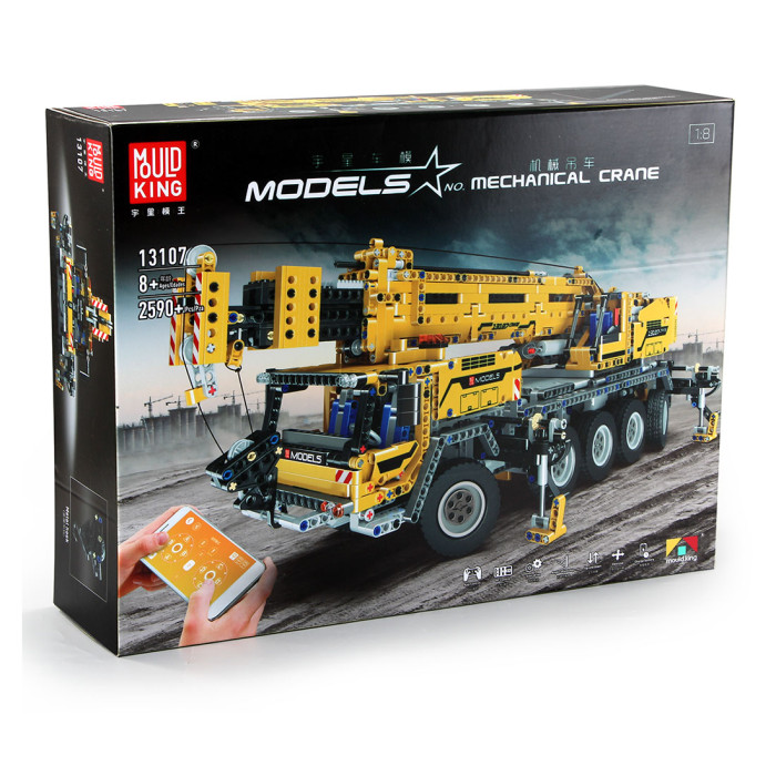 Mould King Technic 13107 MK II Model, 2590Pcs RC Mechanical Crane Building Blocks Kit