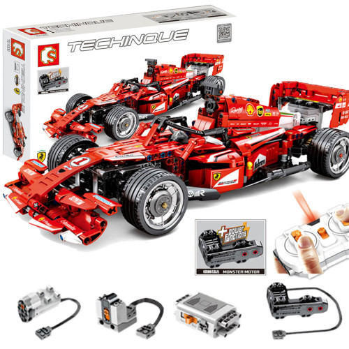 585pcs 2 4g Rc Multichannel Formula Racing Sports Car Building Block Moc Small Particle Construction Building Kit Stem Toy
