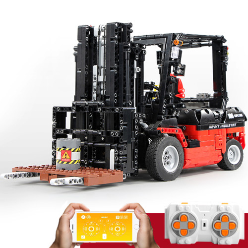 Technic RC Forklift, 1719+Pcs 1/10 2.4G RC Fork Lift Truck Building Blocks Construction Vehicle Kit
