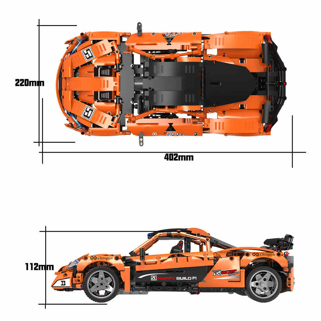 Technic P1 McLaren, 1363Pcs 1:12 RC Sports Car Model ...