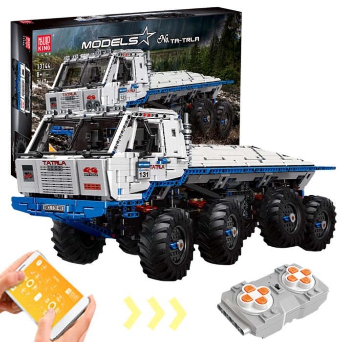 3647Pcs 1:8 8x8 2.4G 4CH Dual Remote Control Truck MOC Truck Bricks Toy