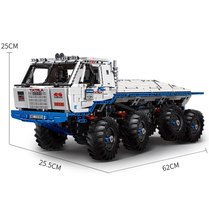 3647Pcs 1:8 8x8 2.4G 4CH Dual Remote Control Truck MOC Truck Bricks Toy