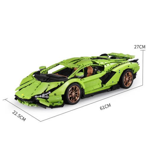 3758Pcs Technic MOC Lamborghini Sian 1:8 DIY Building Block Toys -Mould King 13057