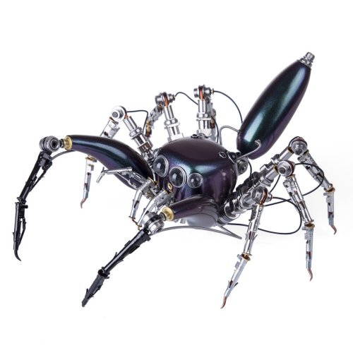 Steampunk Purple Spider Metal Model Kit 3D Assembled Arthropod Model