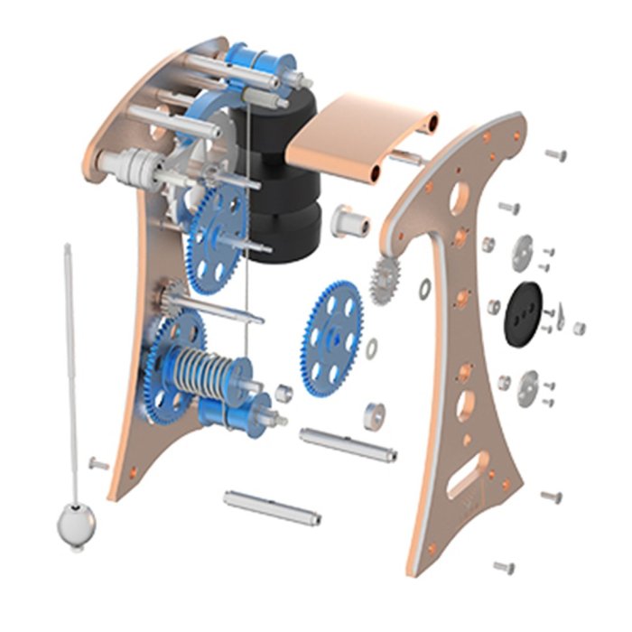 Teching Pendulum Clock Timekeeping 3D Metal Assembly Model Toy