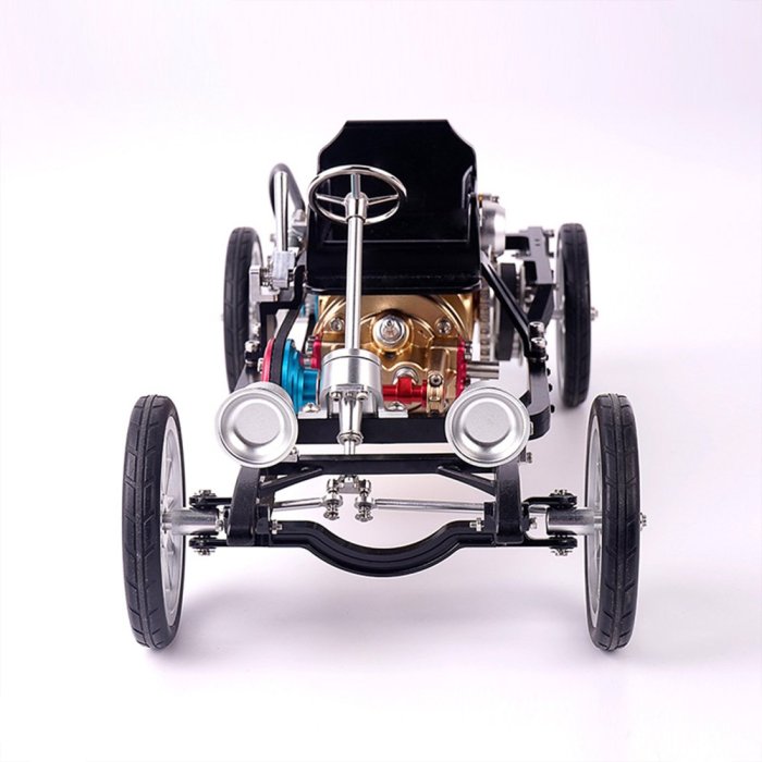 Teching British Retro-styled Single Cylinder Engine Car 3D Metal Assembly Model Toy