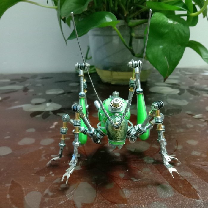 Steampunk 3D Cricket Insect Metal Assembled Model Kits for Decor
