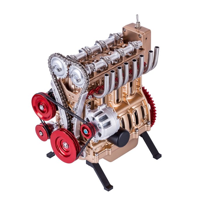 Teching 3D Assembly V4 Car Engine Model 4 Cylinders Engine Education Toys