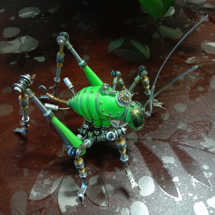 Steampunk 3D Cricket Insect Metal Assembled Model Kits for Decor
