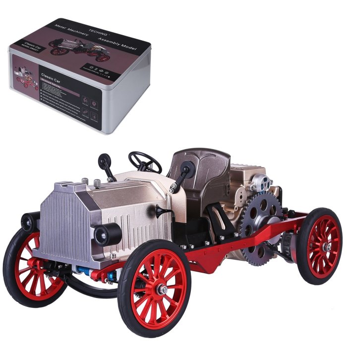 Teching Vintage Classic Car 3D Metal Assembly Electric Model