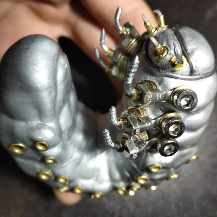 3D Mechanical Metal Model Handmade Assembled Crafts for Home Decor - Rhinoceros Beetle