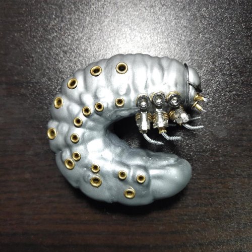 3D Mechanical Metal Model Handmade Assembled Crafts for Home Decor - Rhinoceros Beetle