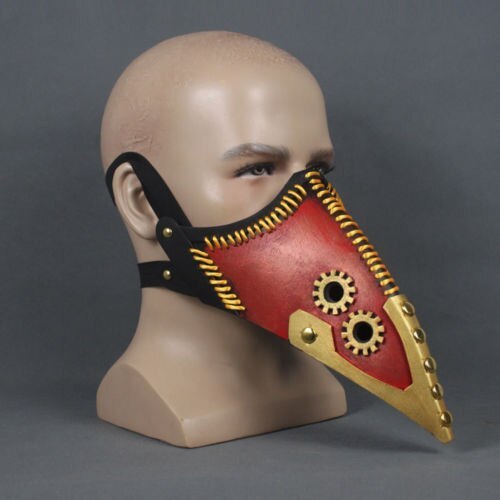 Anime My Hero Academia Overhaul Mask Crow Mouth Plague Doctor Solid Latex Long Beak Gothic Helmet Halloween Cosplay Costume Prop